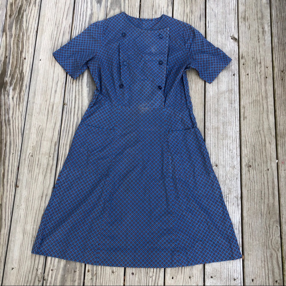 Vintage 60’s cotton sailor pocket pinup day dress